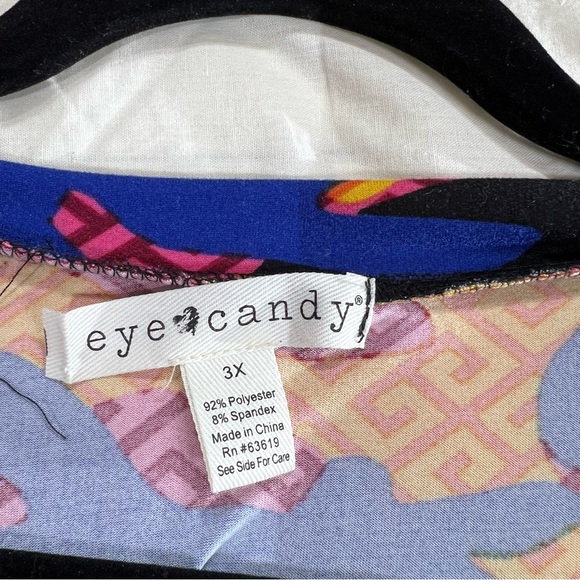 A Vintage Eye Candy Women Dress High Low Mid Center Wrap Around 3xl - Picture 2 of 7